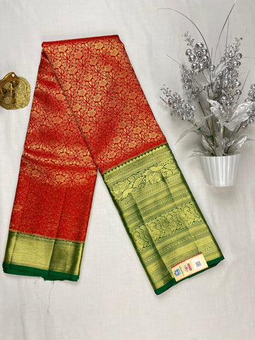 Kanchipattu Pure Handloom Bridal Saree with Silk Mark Certified