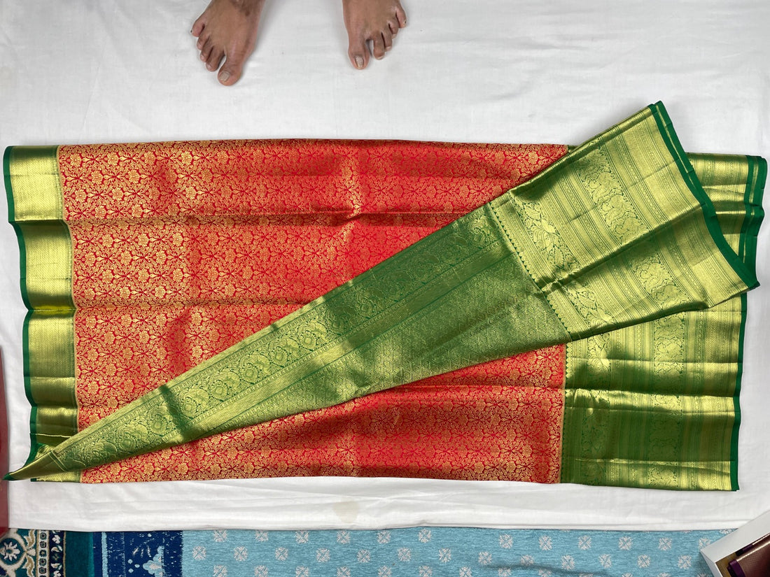 Kanchipattu Pure Handloom Bridal Saree with Silk Mark Certified