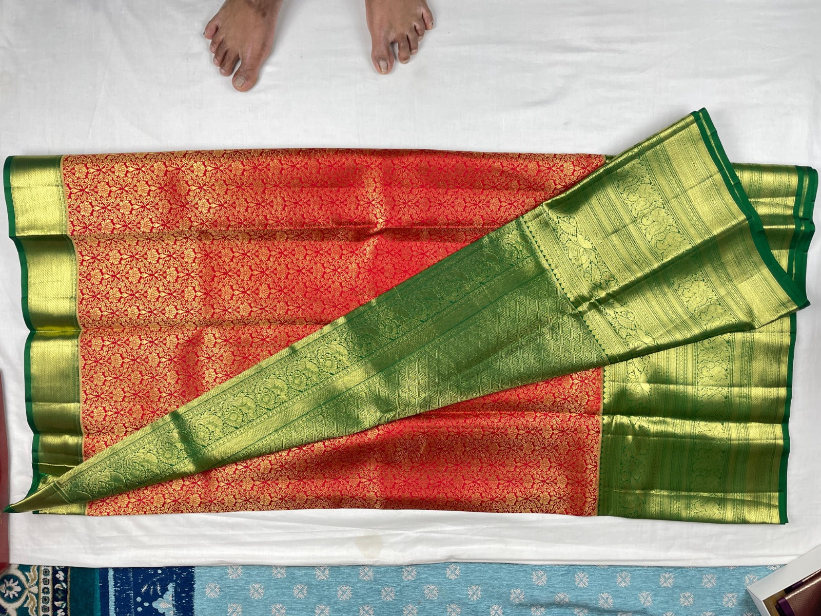 Kanchipattu Pure Handloom Bridal Saree with Silk Mark Certified