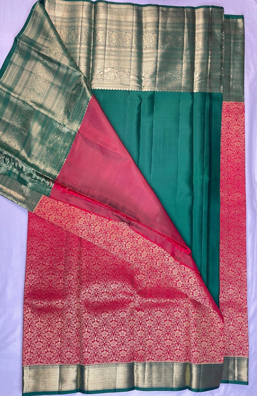 Kanchipattu Pure Handloom Bridal Saree with Silk Mark Certified