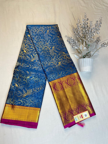 Kanchipattu Pure Handloom Bridal Saree with Silk Mark Certified