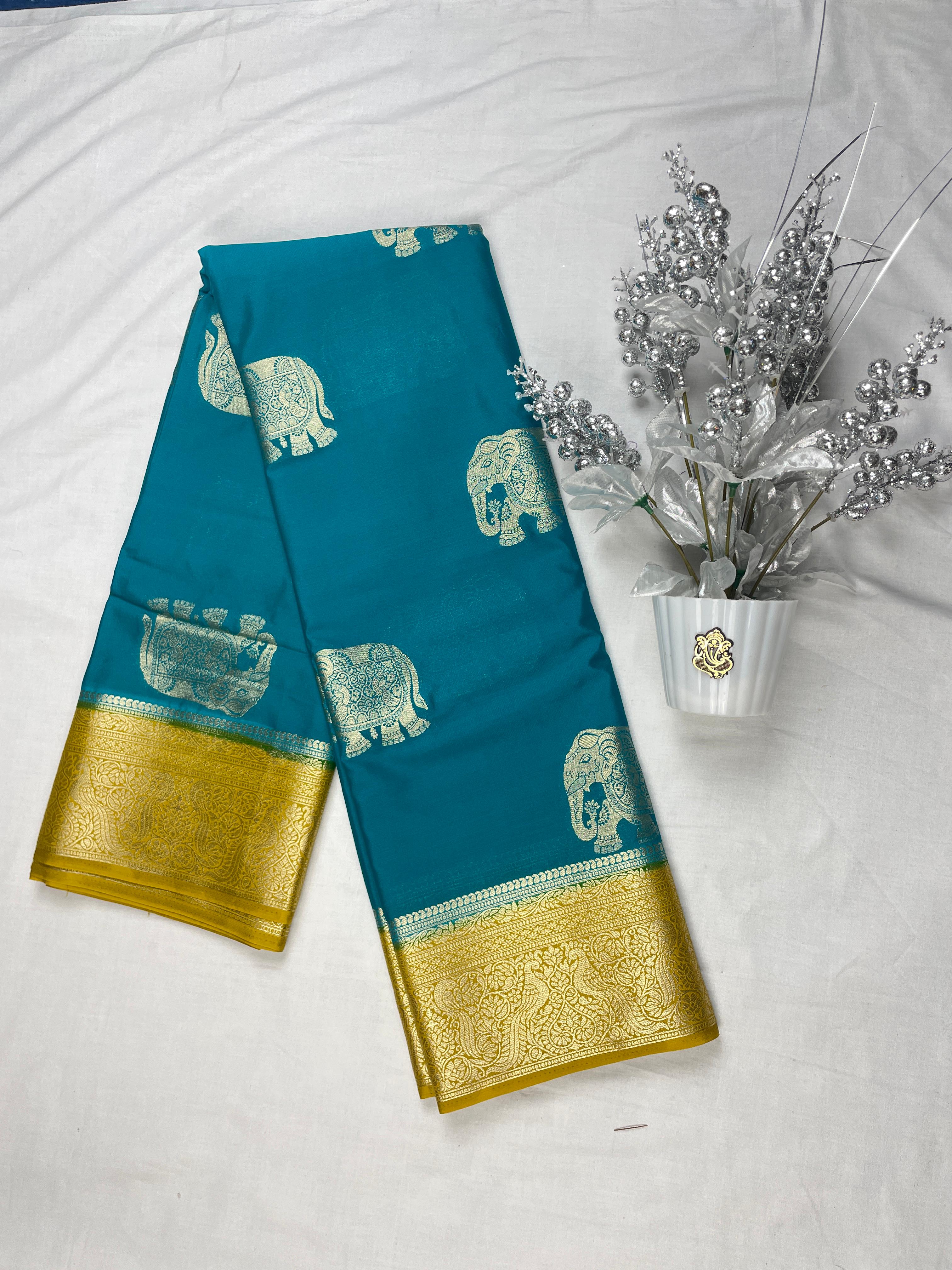 Mysore Crep Party Wear Sarees
