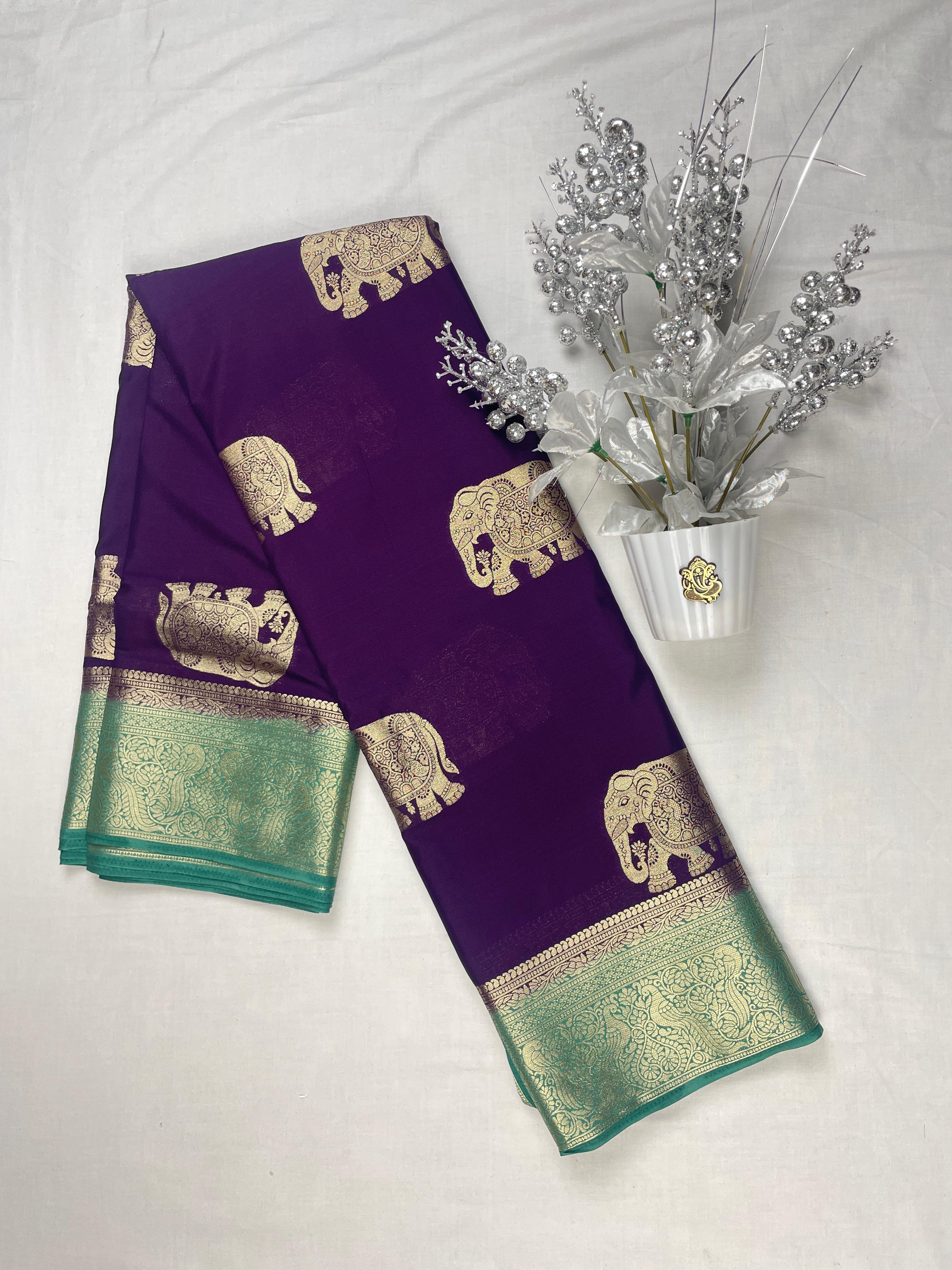 Mysore Crep Party Wear Sarees