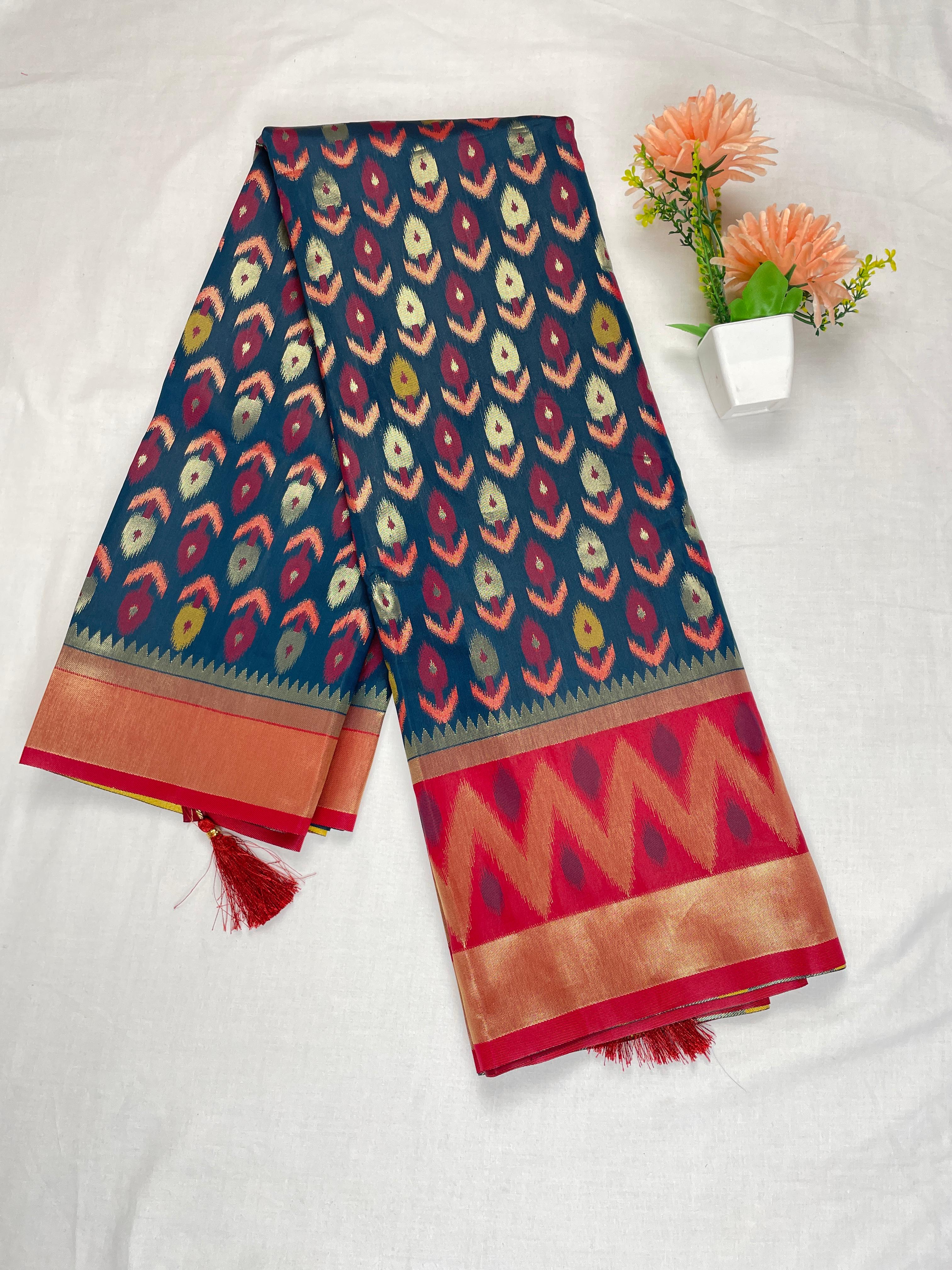 Ikkat pattu Saree