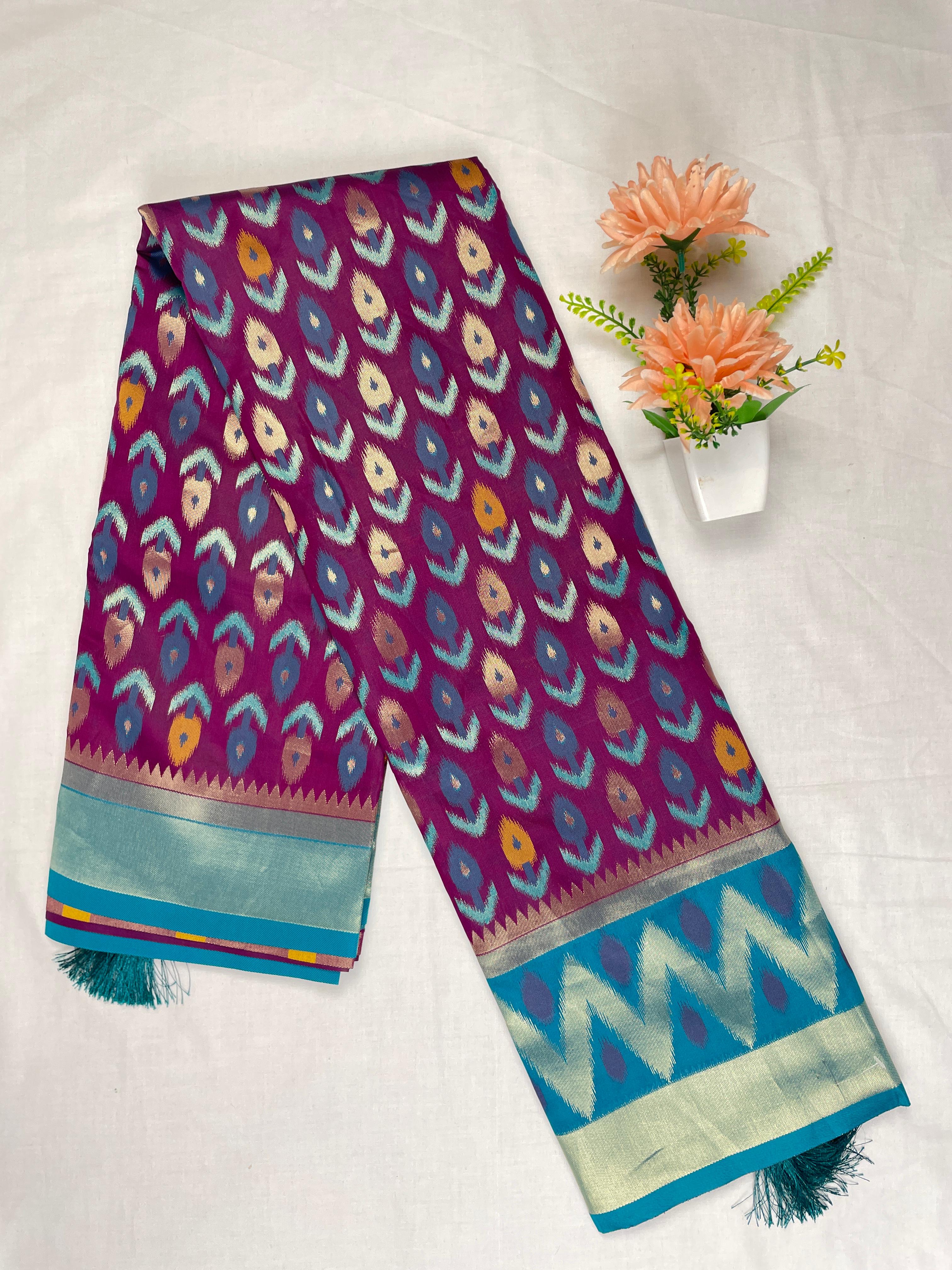 Ikkat pattu Saree