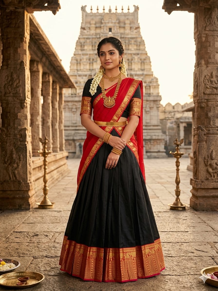 South Style Kanchi Cotton Half Sarees