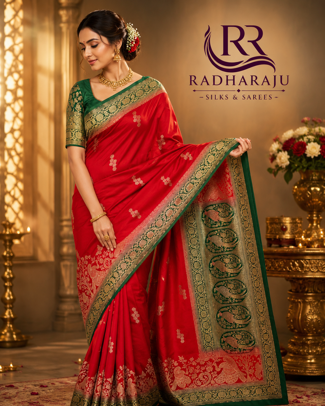Malai Silk Saree Party wear