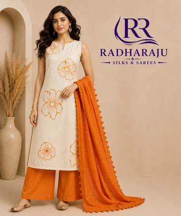 Pure cotton 3 piece Kurti set