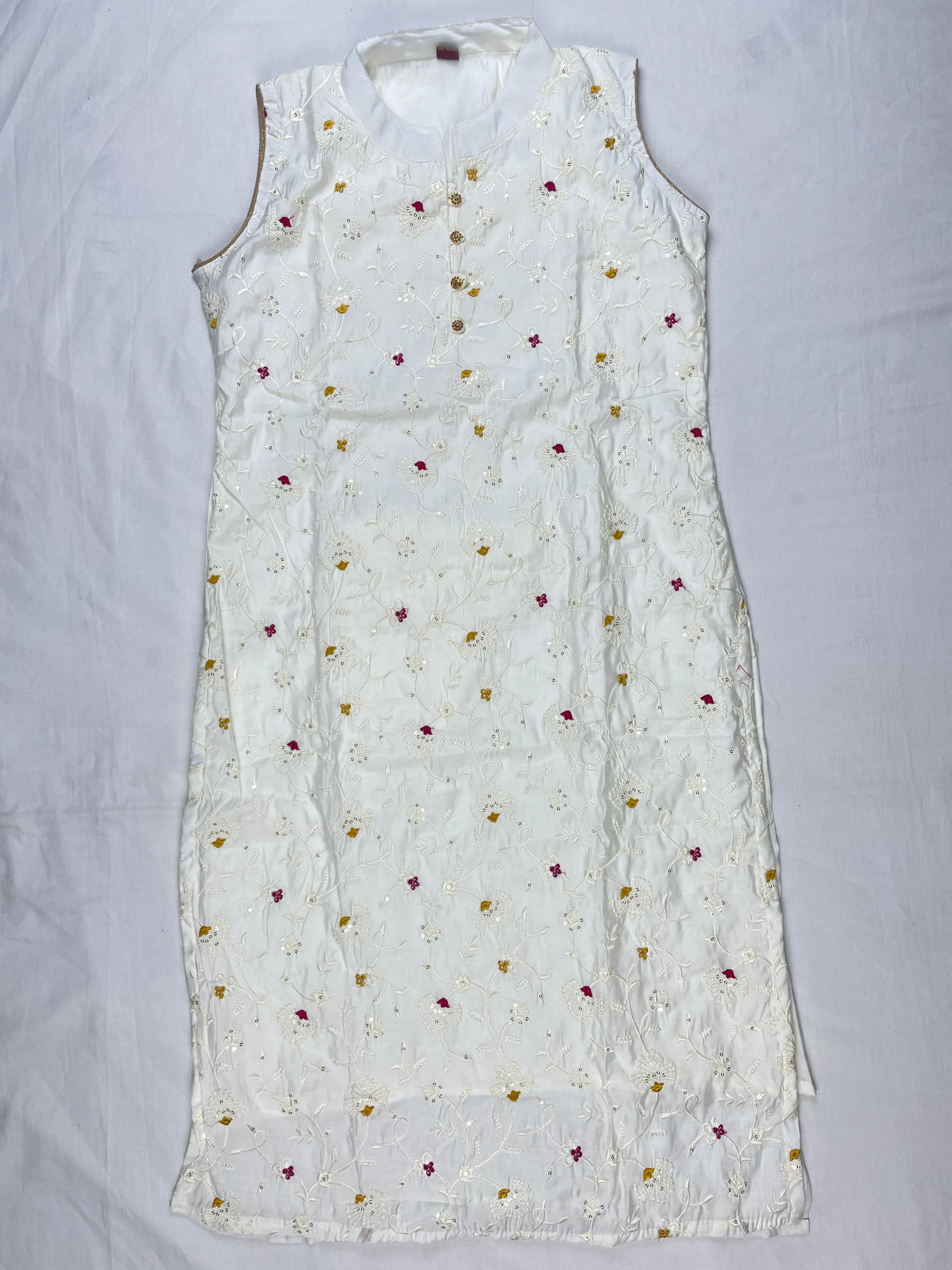 Pure cotton Embroidery 3 piece Kurti set