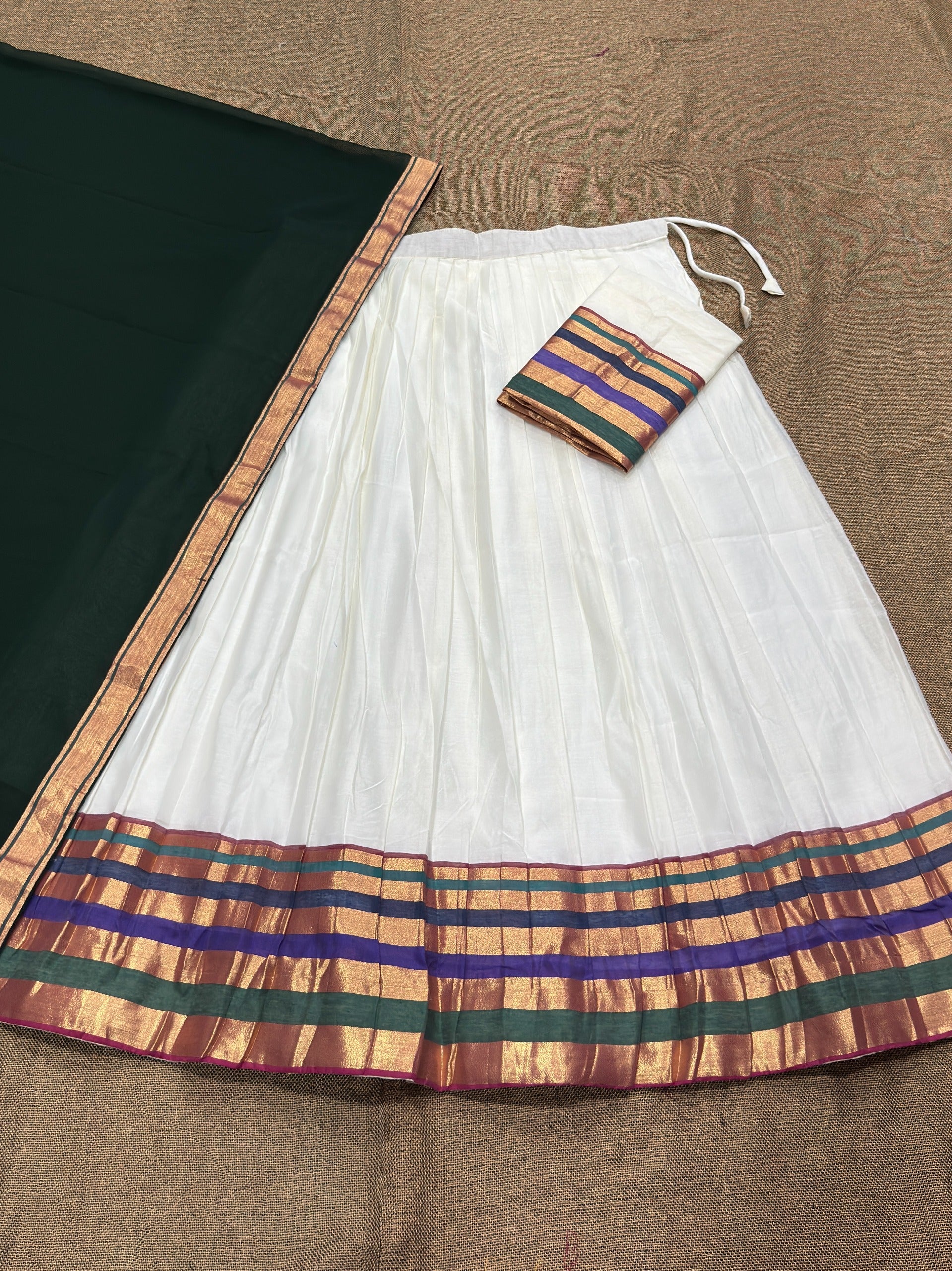 South Indian Style Kanchi Cotton Half Sarees