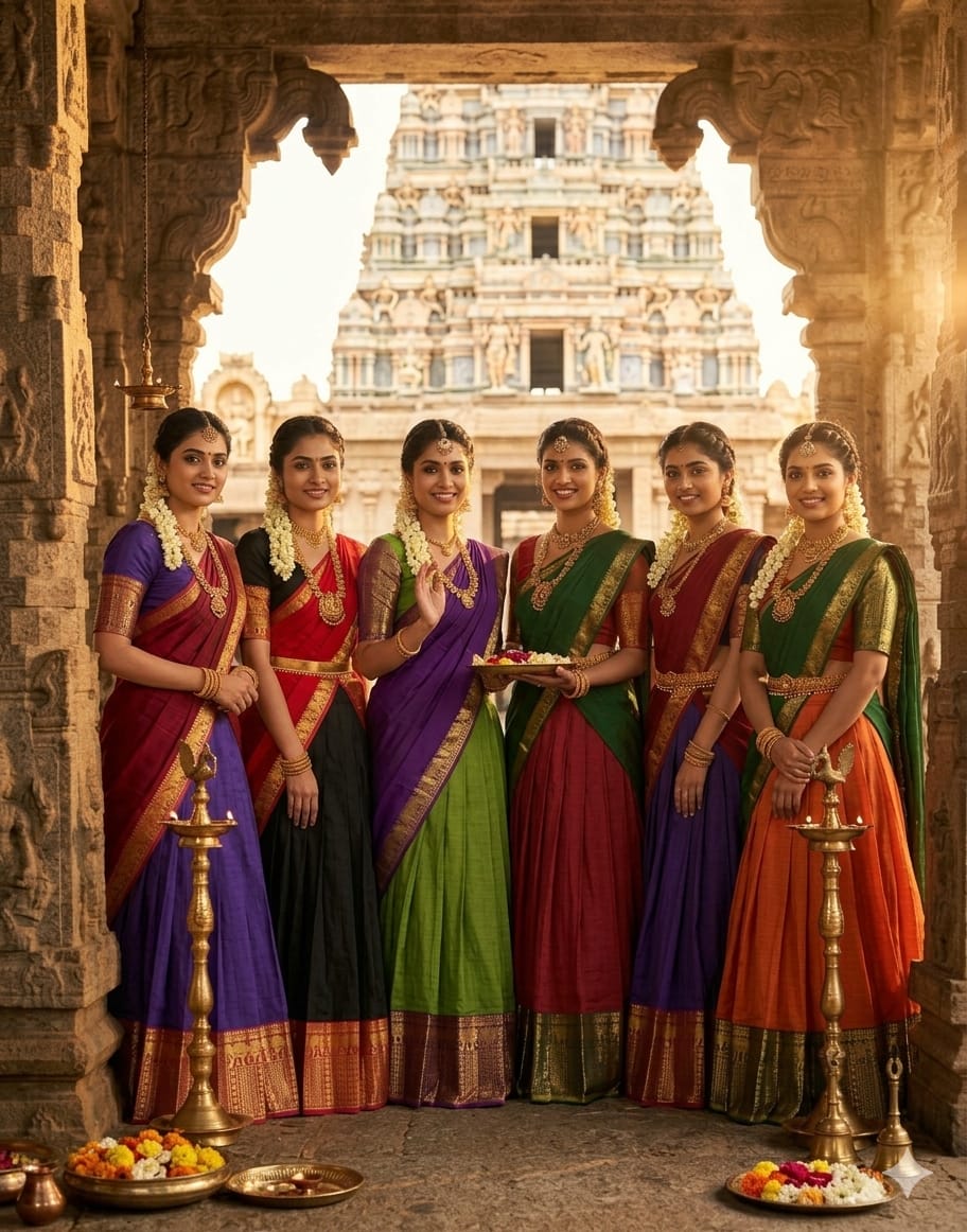 South Style Kanchi Cotton Half Sarees