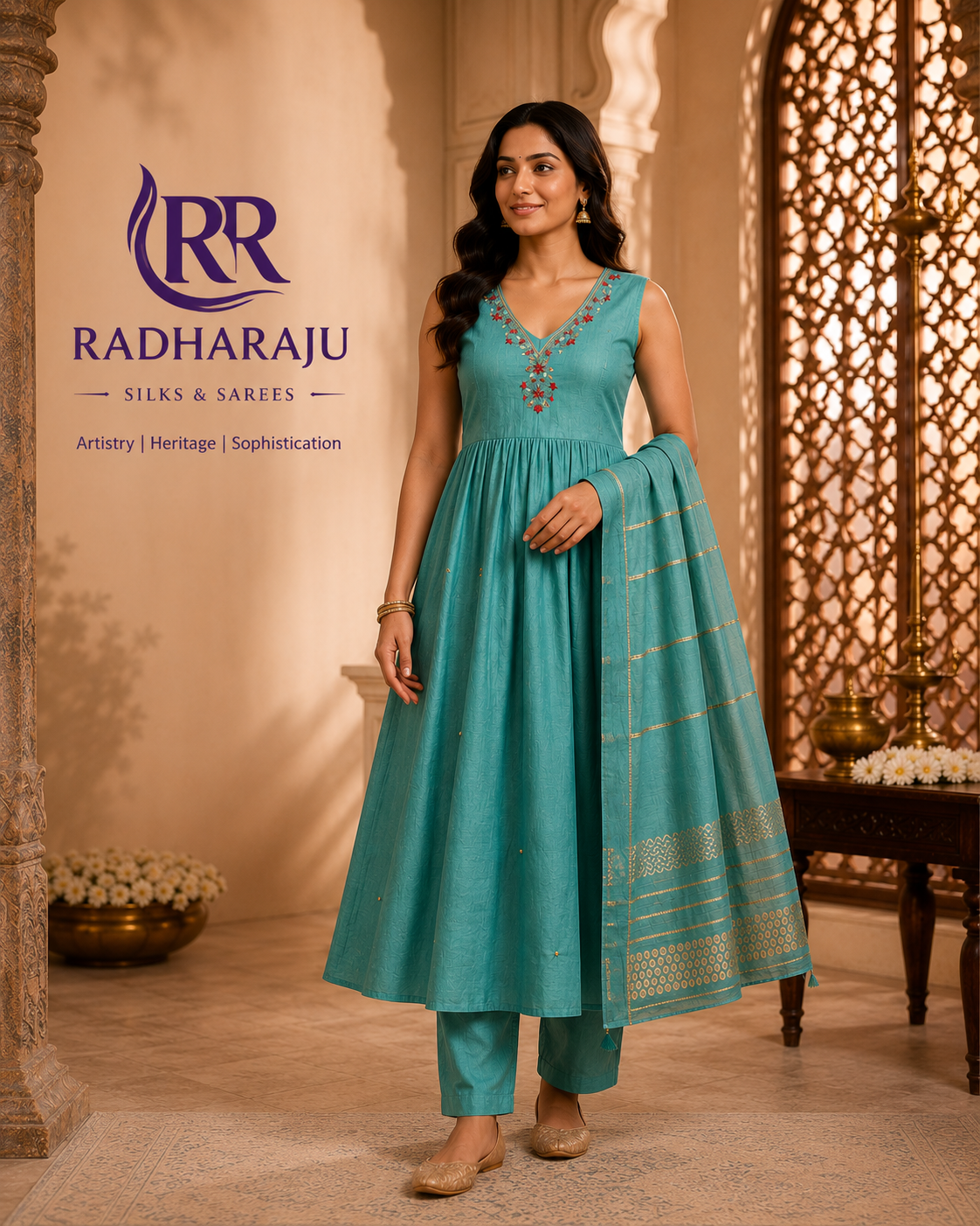 Crape 3 piece Kurti set