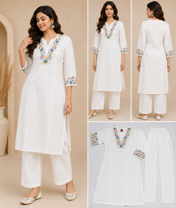 Mul fancy 2 piece kurti set