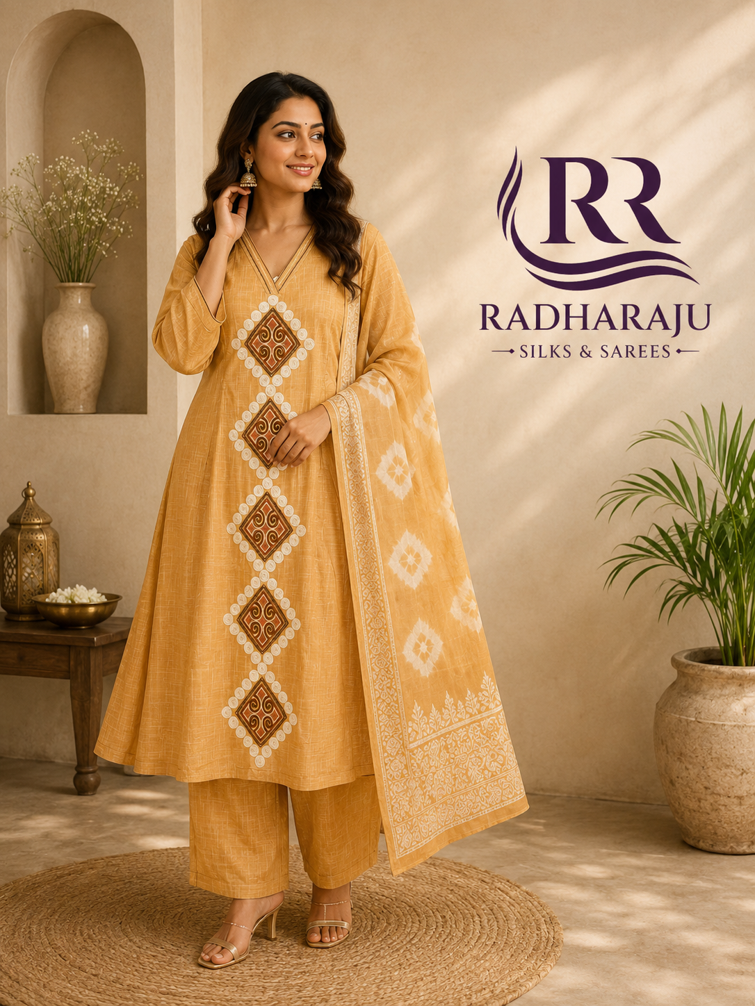 Pure cotton 2 piece kurti set