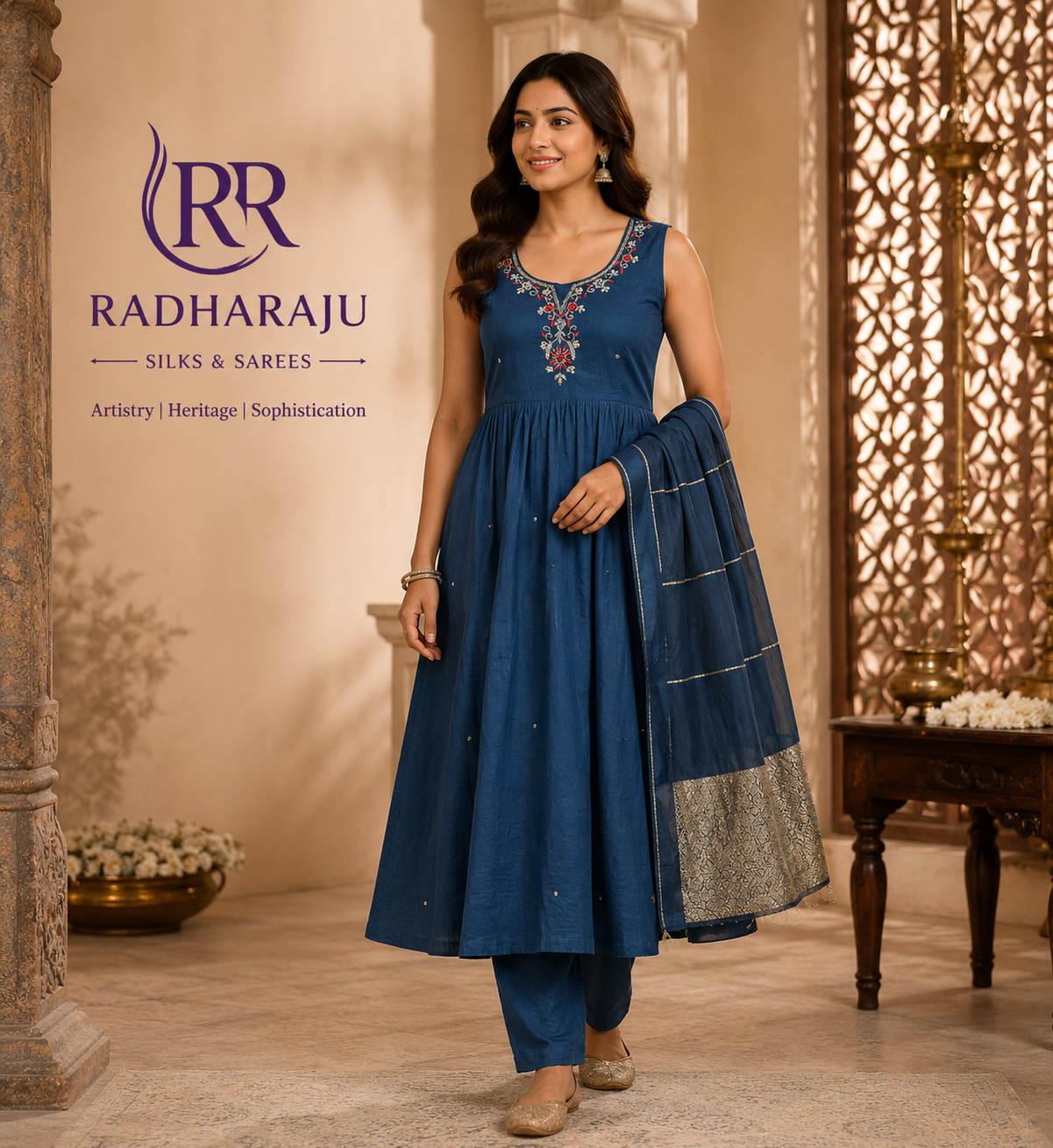 Crape 3 piece Kurti set