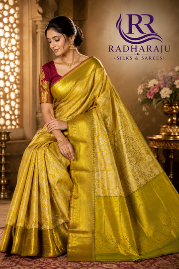 Kanchipattu pure Handloom silk mark certified  Bridal Saree