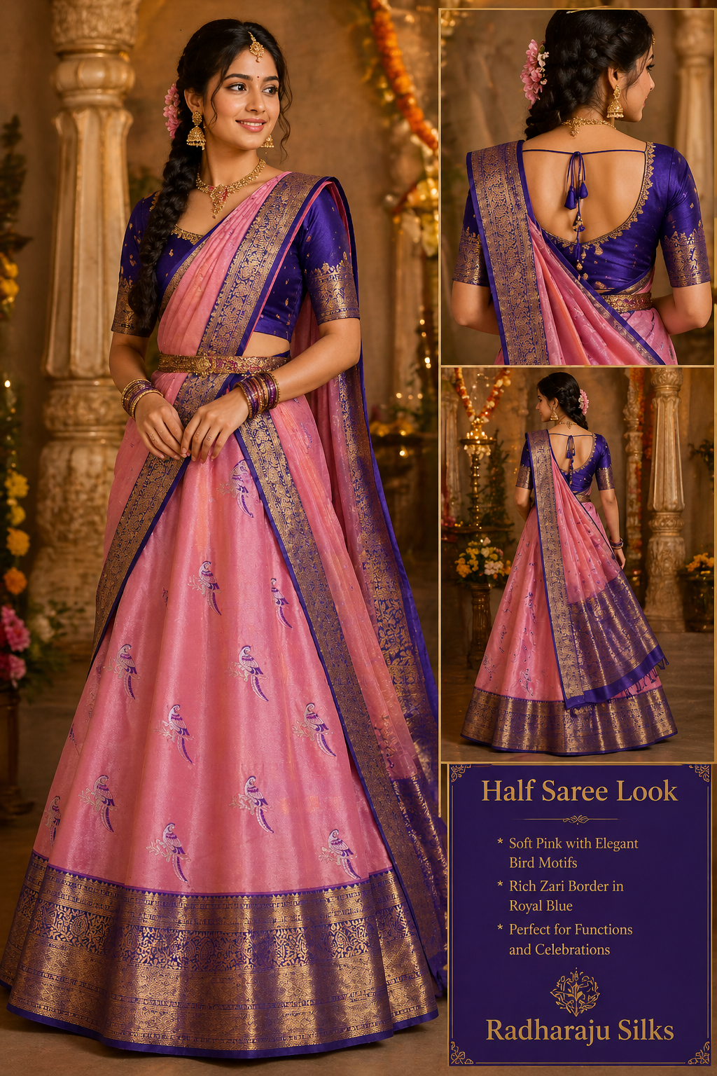 Kanchipattu Tissue Saree Beautiful Parrot Design