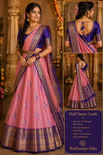 Kanchipattu Tissue Saree Beautiful Parrot Design