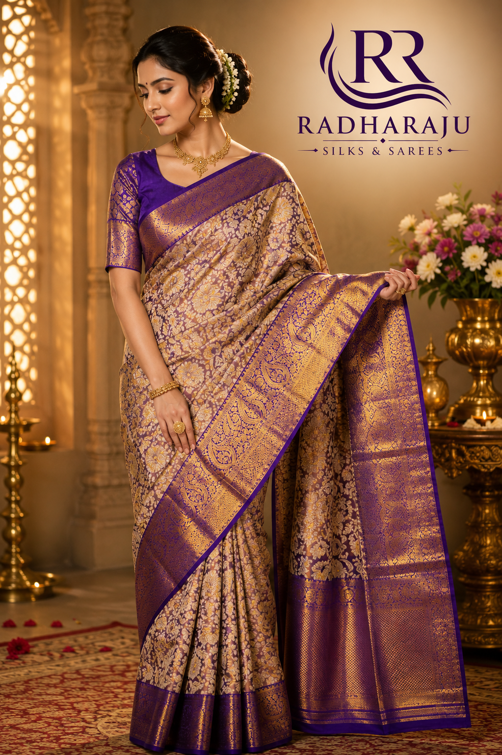 Kanchipattu pure Handloom silk mark certified  Bridal Saree