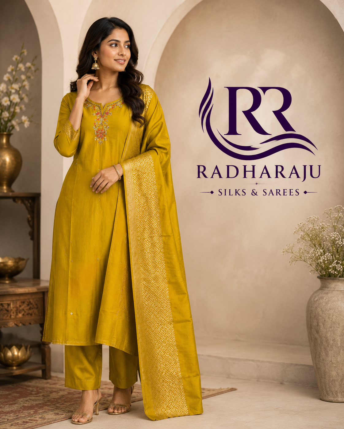 Crape 3 piece Kurti set